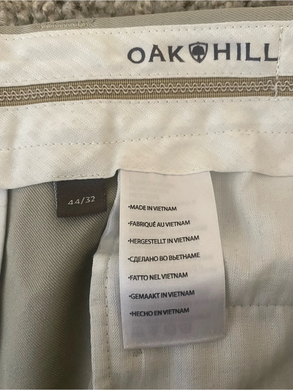 Oak hill Men's Tailored Dress Pants in Light Beige